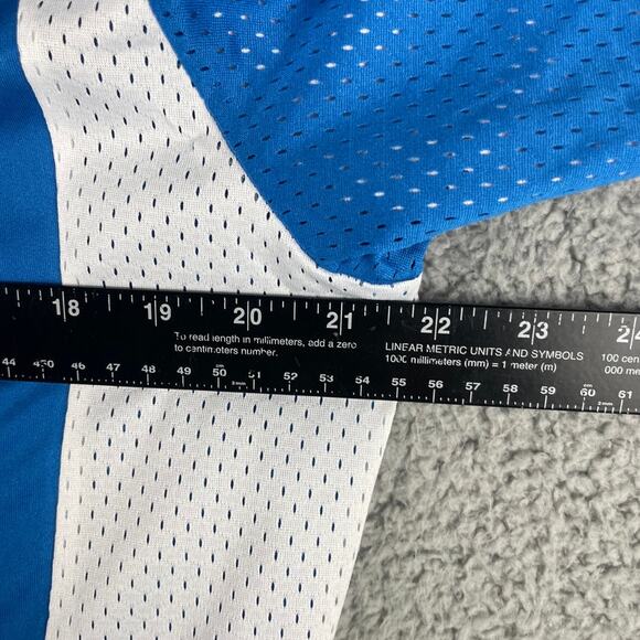 Detroit Tigers Men's Medium Blue White Agusta Reversible Flag Football Jersey - Picture 3 of 11